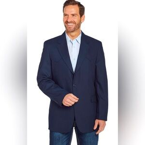 Excellent Men’s Navy Western Circle S sports coat- jacket 42L By Bootbarn